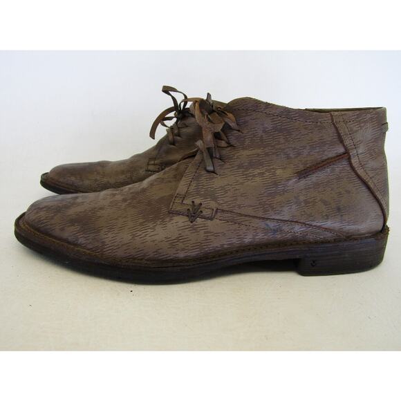 JOHN VARVATOS STAR USA MENS SHOES 10.5 M BAREFOOT DISTRESS LEATHER GRUNGE RETRO John Varvatos | Shoes | John Varvatos Star Usa Brown Leather  main image 2